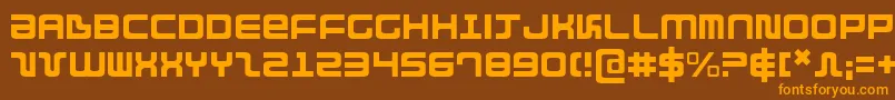 Direktor Light Font – Orange Fonts on Brown Background