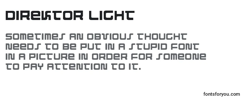 Direktor Light -fontin tarkastelu