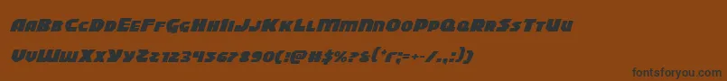 Blitzstrikeexpandital Font – Black Fonts on Brown Background