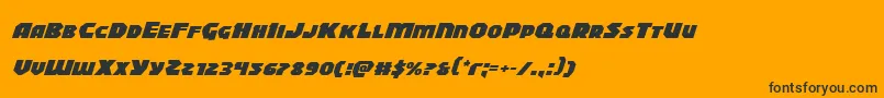 Blitzstrikeexpandital Font – Black Fonts on Orange Background