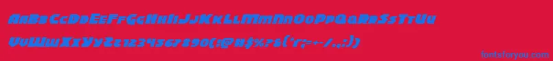 Blitzstrikeexpandital Font – Blue Fonts on Red Background