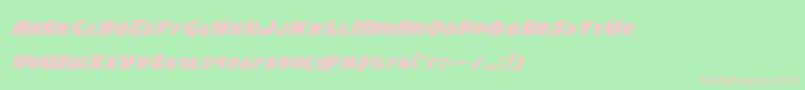 Blitzstrikeexpandital Font – Pink Fonts on Green Background