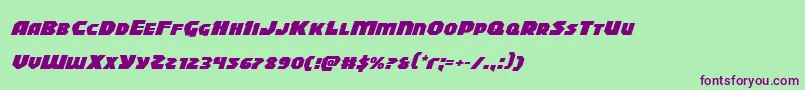 Blitzstrikeexpandital Font – Purple Fonts on Green Background