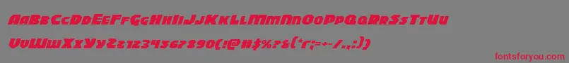 Blitzstrikeexpandital Font – Red Fonts on Gray Background