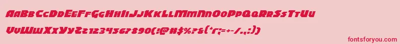 Шрифт Blitzstrikeexpandital – красные шрифты на розовом фоне