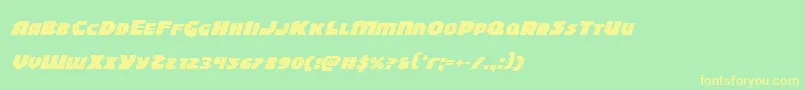 Blitzstrikeexpandital Font – Yellow Fonts on Green Background