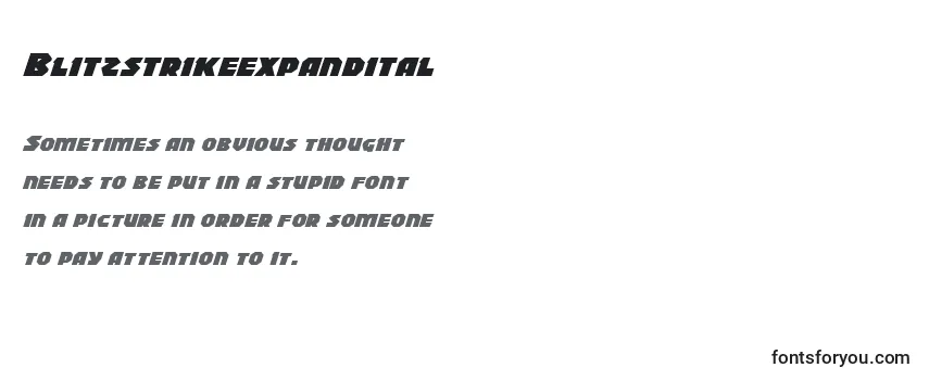 Blitzstrikeexpandital Font