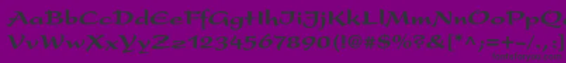 Police PresentltstdBlack – polices noires sur fond violet