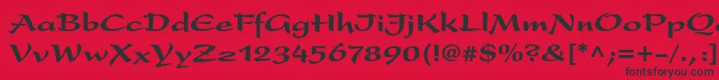 PresentltstdBlack Font – Black Fonts on Red Background