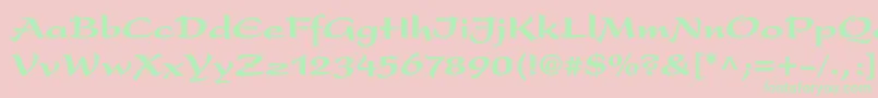 PresentltstdBlack Font – Green Fonts on Pink Background