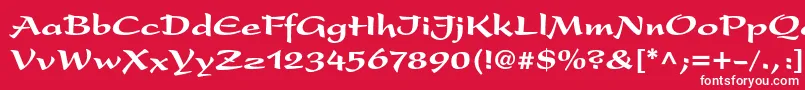 PresentltstdBlack Font – White Fonts on Red Background