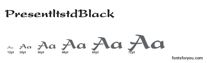 PresentltstdBlack Font Sizes