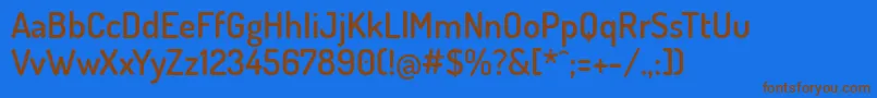 DosisSemibold Font – Brown Fonts on Blue Background