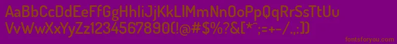 DosisSemibold Font – Brown Fonts on Purple Background