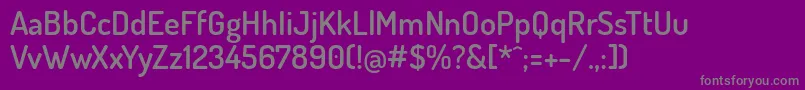 DosisSemibold Font – Gray Fonts on Purple Background