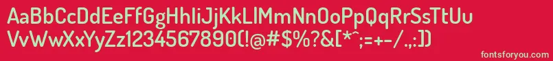 DosisSemibold Font – Green Fonts on Red Background