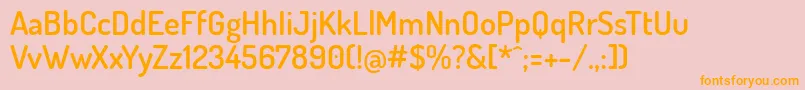 DosisSemibold Font – Orange Fonts on Pink Background