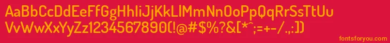 DosisSemibold Font – Orange Fonts on Red Background