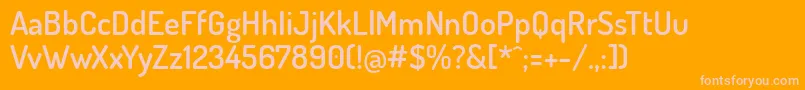 DosisSemibold Font – Pink Fonts on Orange Background