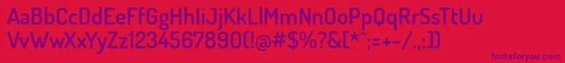 DosisSemibold Font – Purple Fonts on Red Background