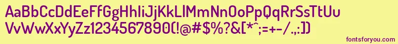 DosisSemibold Font – Purple Fonts on Yellow Background