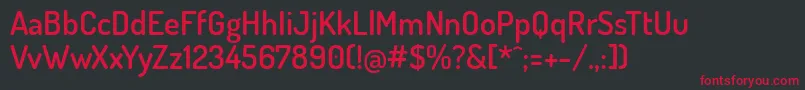 DosisSemibold Font – Red Fonts on Black Background