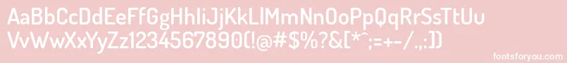 DosisSemibold Font – White Fonts on Pink Background