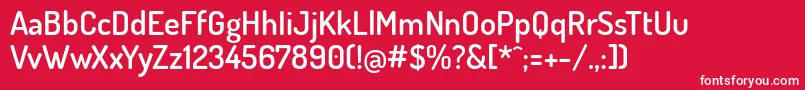 DosisSemibold Font – White Fonts on Red Background
