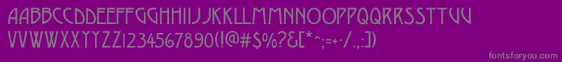 Desdac Font – Gray Fonts on Purple Background