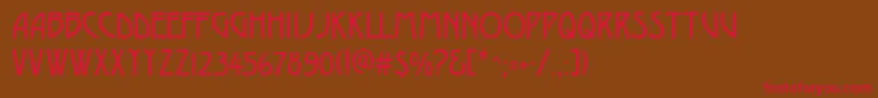 Desdac Font – Red Fonts on Brown Background