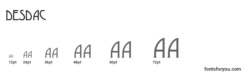 Desdac Font Sizes