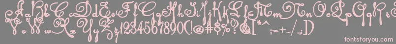 Rhalinab Font – Pink Fonts on Gray Background