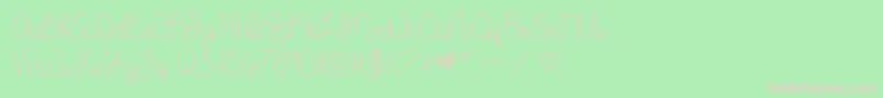 MySillyWillyGirl Font – Pink Fonts on Green Background