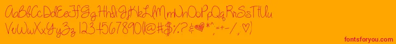 MySillyWillyGirl Font – Red Fonts on Orange Background