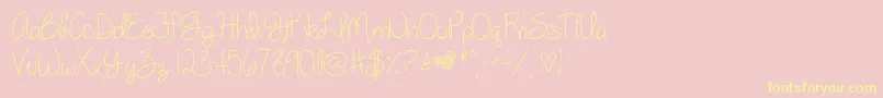 MySillyWillyGirl Font – Yellow Fonts on Pink Background