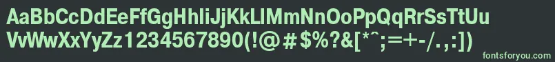 フォントPragmaticacondcfttBold – 黒い背景に緑の文字