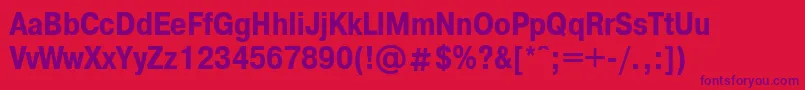 PragmaticacondcfttBold Font – Purple Fonts on Red Background