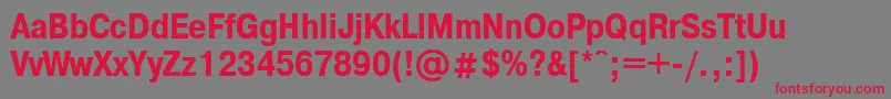 PragmaticacondcfttBold Font – Red Fonts on Gray Background