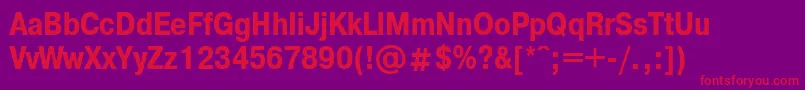 PragmaticacondcfttBold Font – Red Fonts on Purple Background