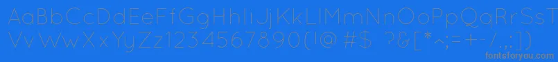 QuicksandLight Font – Gray Fonts on Blue Background