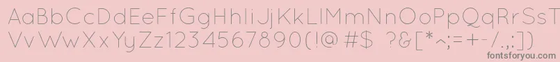 QuicksandLight Font – Gray Fonts on Pink Background