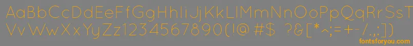 QuicksandLight Font – Orange Fonts on Gray Background