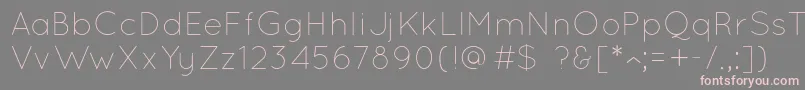 QuicksandLight Font – Pink Fonts on Gray Background