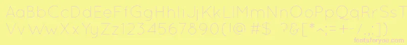 QuicksandLight Font – Pink Fonts on Yellow Background