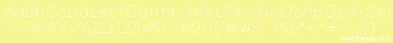 QuicksandLight Font – White Fonts on Yellow Background