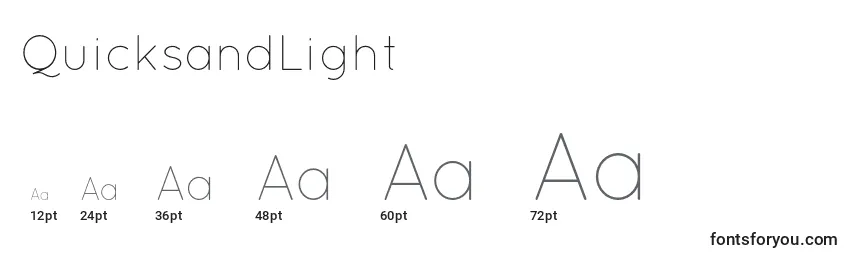 QuicksandLight Font Sizes
