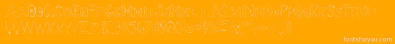 SexFont-Schriftart – Rosa Schriften auf orangefarbenem Hintergrund