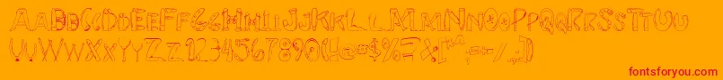 SexFont Font – Red Fonts on Orange Background