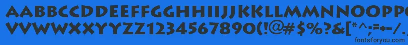 LithographBold Font – Black Fonts on Blue Background