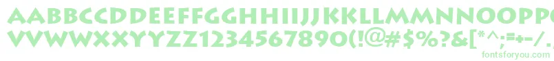 LithographBold Font – Green Fonts on White Background